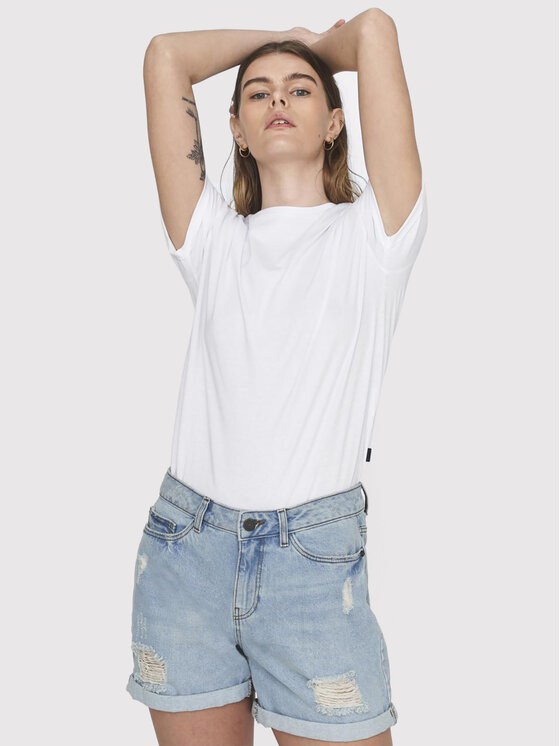 Noisy May Noisy May Pantaloni scurți de blugi Smiley 27010866 Albastru Regular Fit