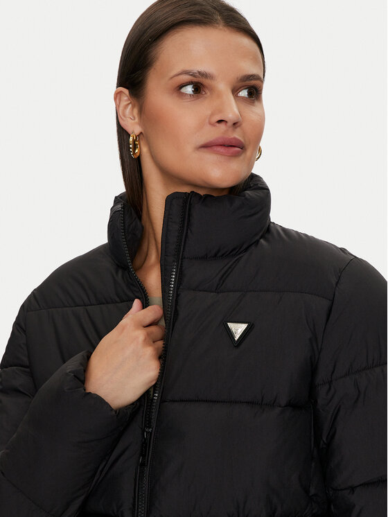 Guess Pūkinė striukė New Claudia V4YL03 WFUD0 Juoda Regular