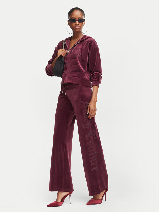 Juicy Couture Juicy Couture Pantaloni da tuta Old Gothic JCWBJ226334 Bordeaux Regular Fit