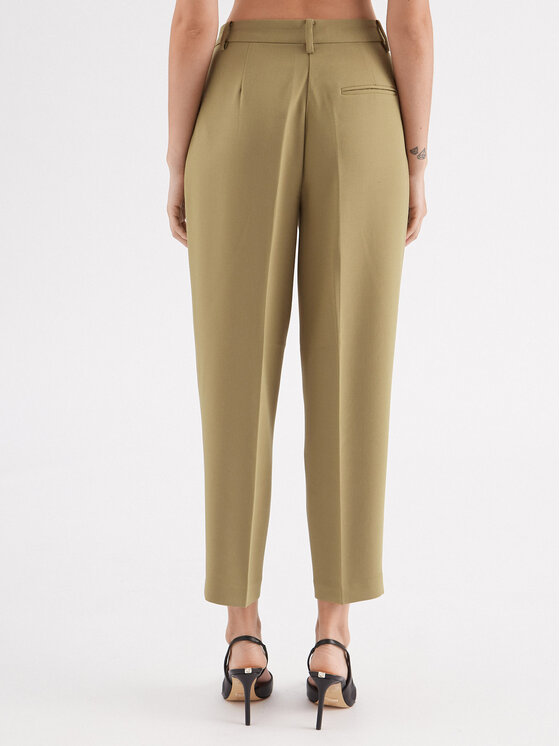 Bruuns Bazaar Bruuns Bazaar Medžiaginės kelnės Cindy BBW2393 Žalia Loose Fit