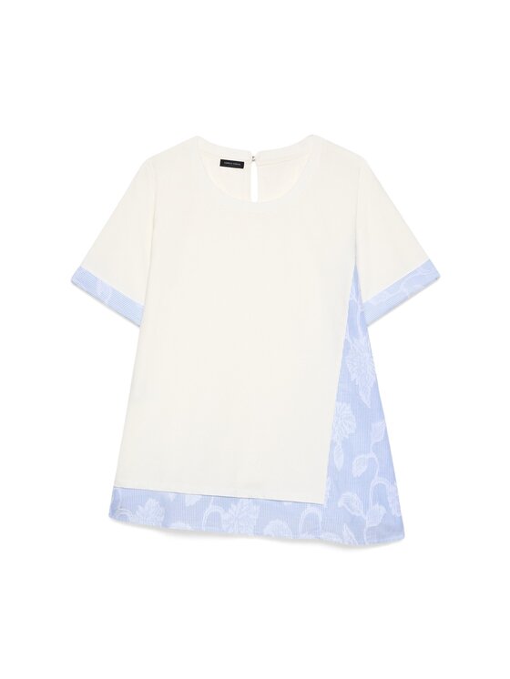 Fiorella Rubino Fiorella Rubino T-Shirt G0A1L009137N011 Biały Regular Fit