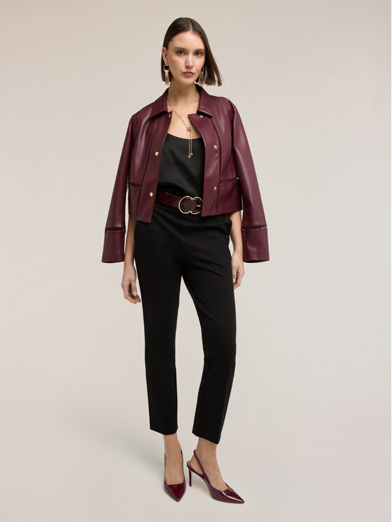 Motivi Motivi Pantaloni di tessuto P074Q004515N033 Nero Regular Fit