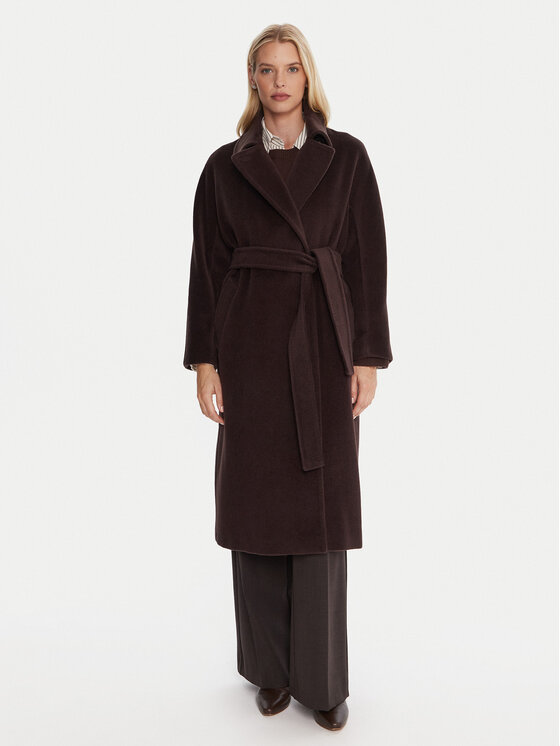 Marella Marella Μάλλινο παλτό English 2523016142 Καφέ Regular Fit