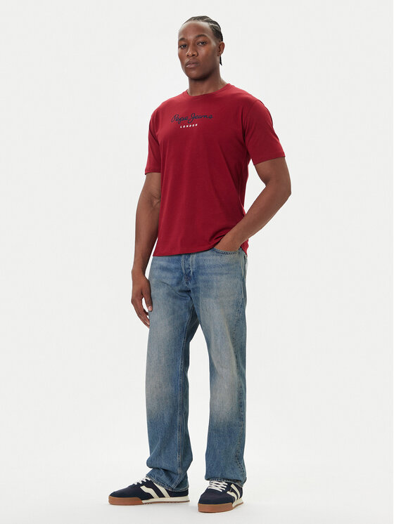 Pepe Jeans Pepe Jeans Tričko Eggo N PM509979 Červená Regular Fit