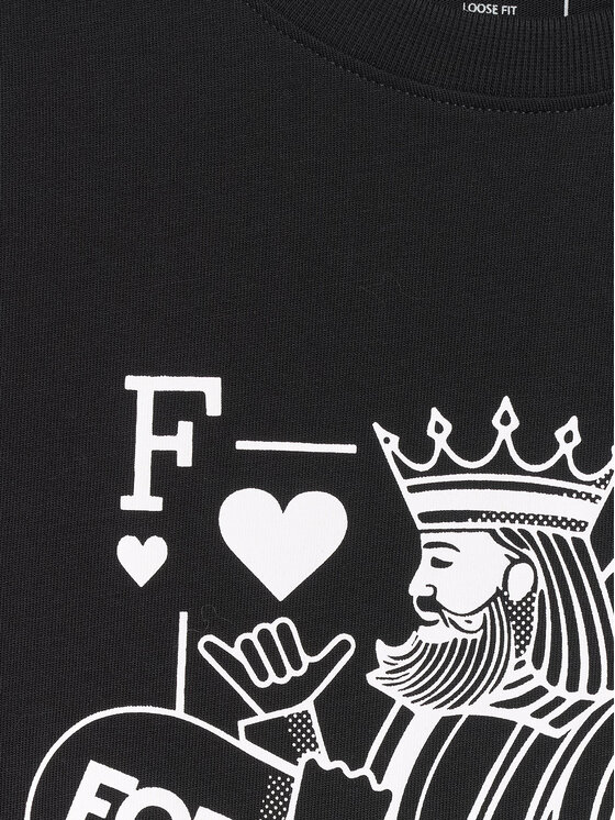 4F 4F T-Shirt FOB Czarny Loose Fit