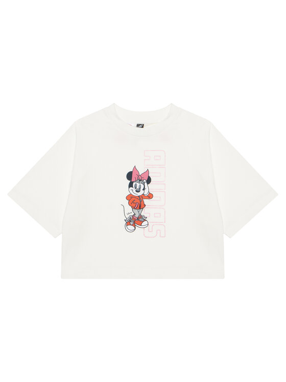 adidas T-Shirt Disney Minnie Mouse JL9191 Biały Loose Fit