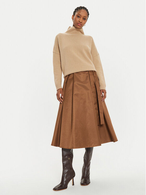 Weekend Max Mara Weekend Max Mara Trapezno krilo Tema 2425106082 Rjava Regular Fit