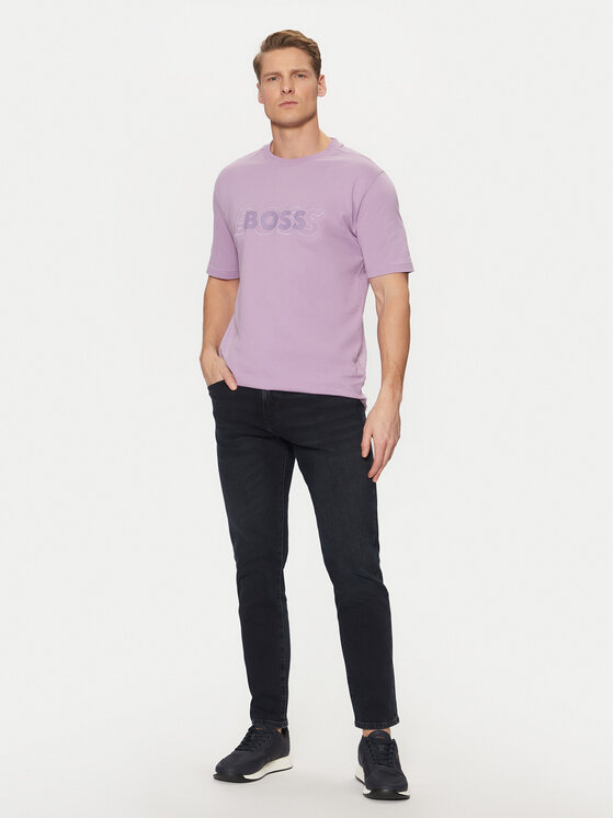 BOSS BOSS Tričko 50531271 Fialová Regular Fit