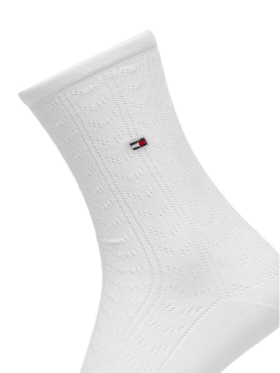 Tommy Hilfiger Tommy Hilfiger Garās zeķes 701238849 Balts