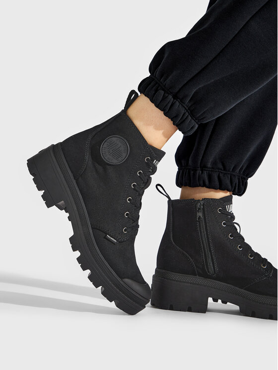 Palladium Palladium Bakancs Pallabase Twill 96907-008-M Fekete
