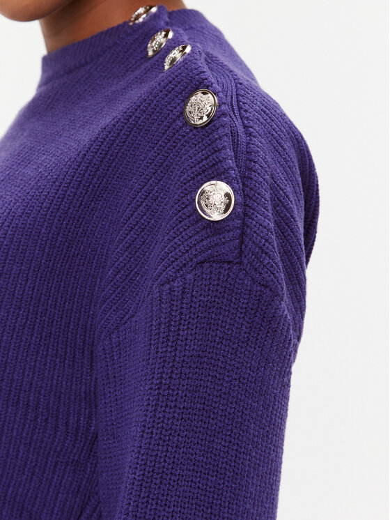 Morgan Morgan Sweter 232-MARIN Fioletowy Regular Fit