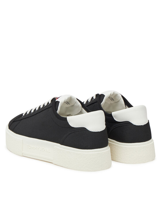 Tommy Jeans Tommy Jeans Αθλητικά Tjw Flatform Canvas Sneaker EN0EN02792 Μαύρο