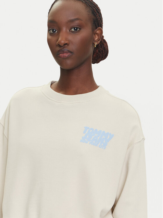 Tommy Jeans Tommy Jeans Majica dugih rukava DW0DW21345 Bež Relaxed Fit