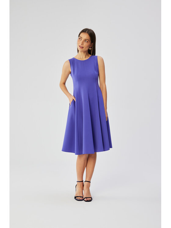 Stylove Stylove Sukienka koktajlowa S358 Fioletowy Comfortable Fit