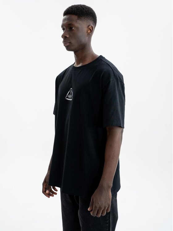 Point X Point X T-Shirt Koszulka Z Krótkim Rękawem Oversize Męska Czarna Point X Impulse 2XL Czarny Oversize