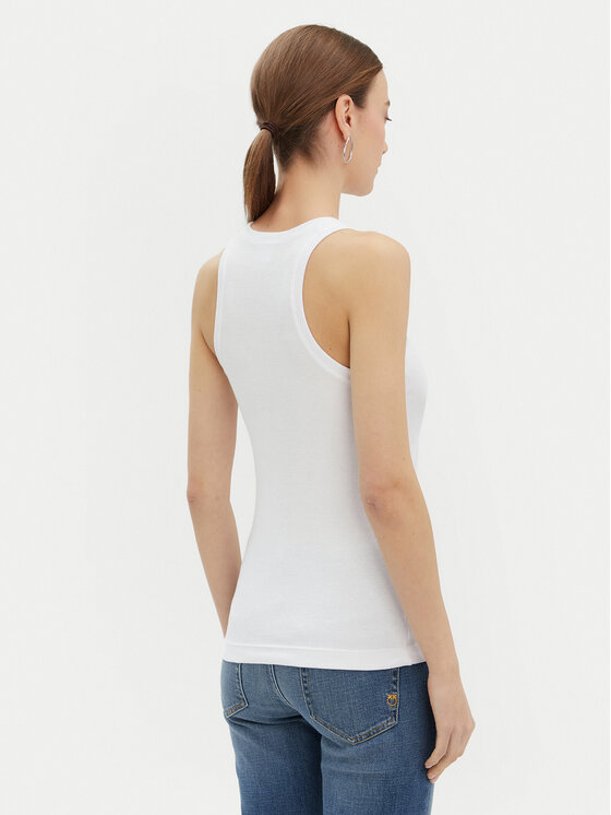 PINKO PINKO Top 100822 A2C1 Biały Regular Fit