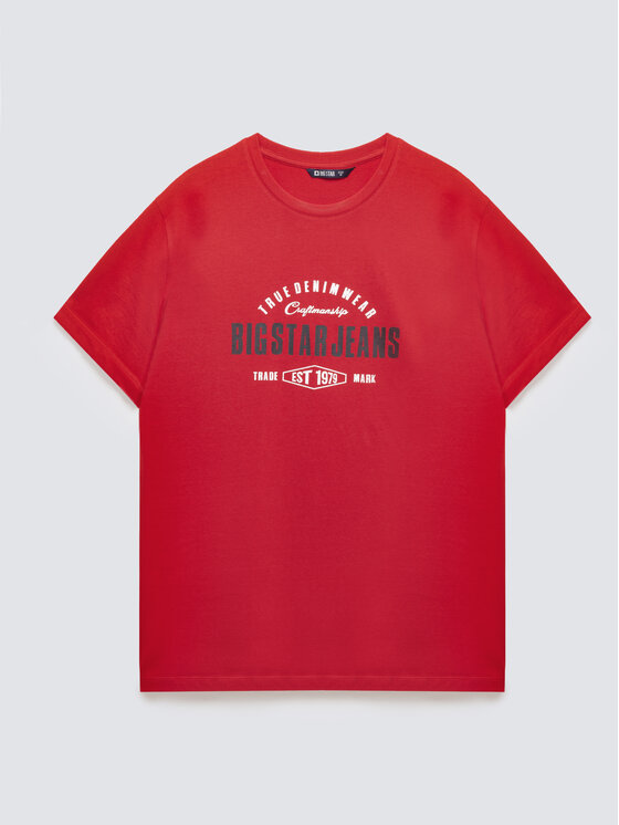 BIG STAR BIG STAR T-Shirt SERS Czerwony Basic Fit