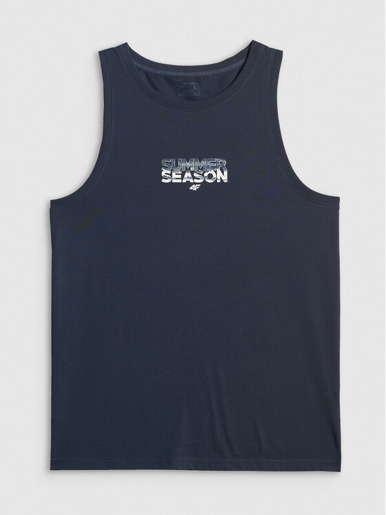 4F 4F Tank top 4FWSS26TSLEM249-31S Niebieski Regular Fit