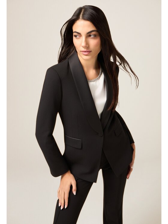 Oltre Oltre Giacca da abito Q783R004564N033 Nero Slim Fit