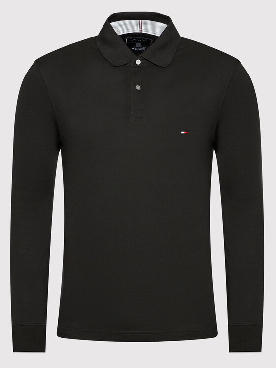 Tommy Hilfiger Tommy Hilfiger Polo särk 1985 MW0MW20183 Must Regular Fit