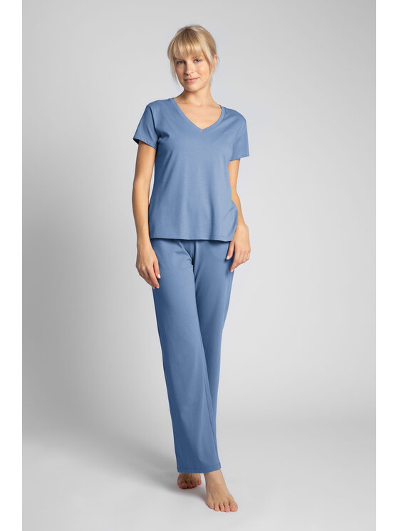 LaLupa LaLupa Piżama LA141 Niebieski Comfort Fit