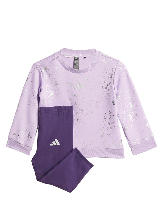 adidas adidas Pulóver és leggins szett Everyday Glam JW2434 Lila Regular Fit