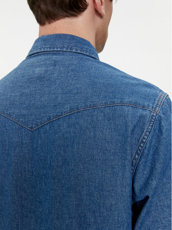 Wrangler Wrangler Koszula jeansowa Western 112350488 Niebieski Regular Fit
