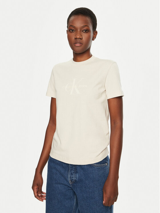 Calvin Klein Jeans Calvin Klein Jeans T-Shirt J20J224983 Béžová Regular Fit