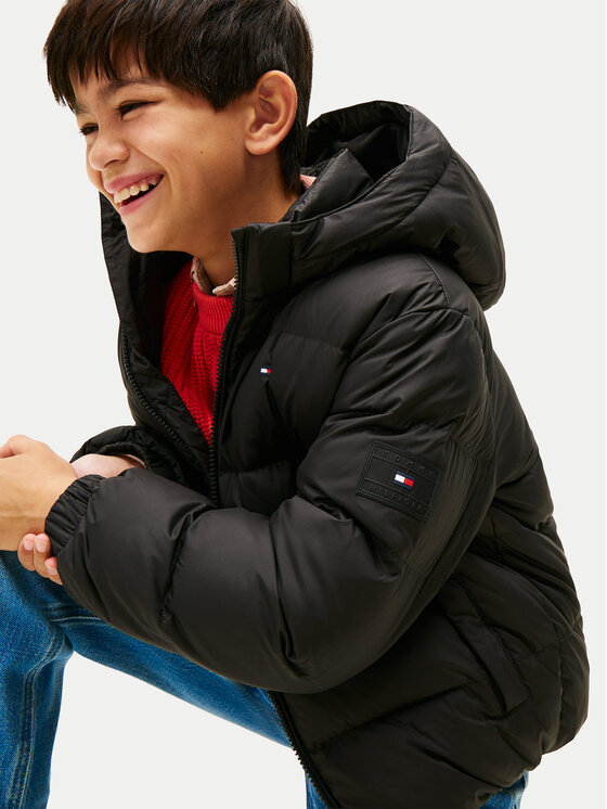 Tommy Hilfiger Tommy Hilfiger Vatovaná bunda Essential KB0KB10091 D Černá Regular Fit