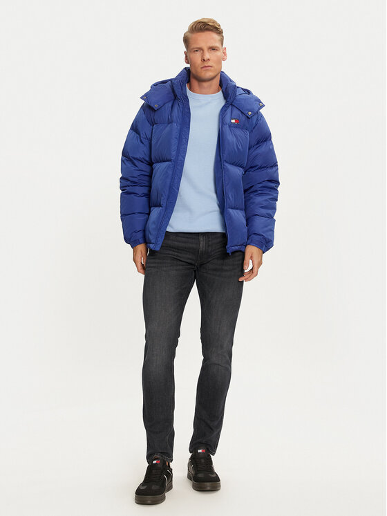 Tommy Jeans Tommy Jeans Pūkinė striukė Alaska DM0DM19537 Mėlyna Loose Fit