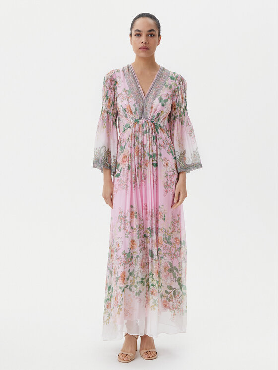 Hale Bob Hale Bob Sukienka letnia with silk 4YPR652A Różowy Regular Fit