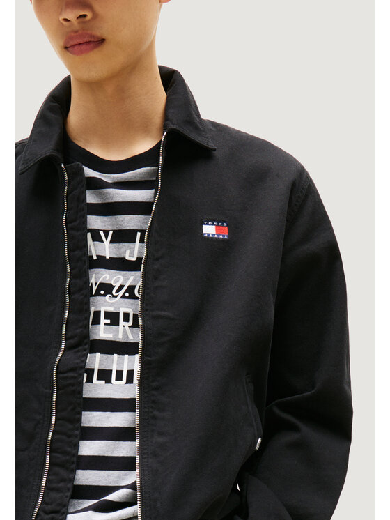 Tommy Jeans Tommy Jeans Giacca di pelle TJM ESSENTIAL FLAG J Nero Casual Fit