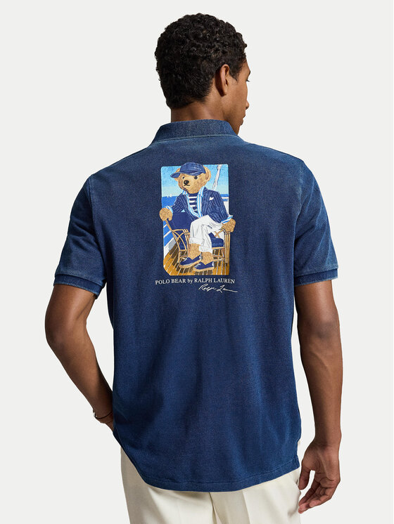Polo Ralph Lauren Polo Ralph Lauren Тениска с яка и копчета 710B29169001 Тъмносин Regular Fit