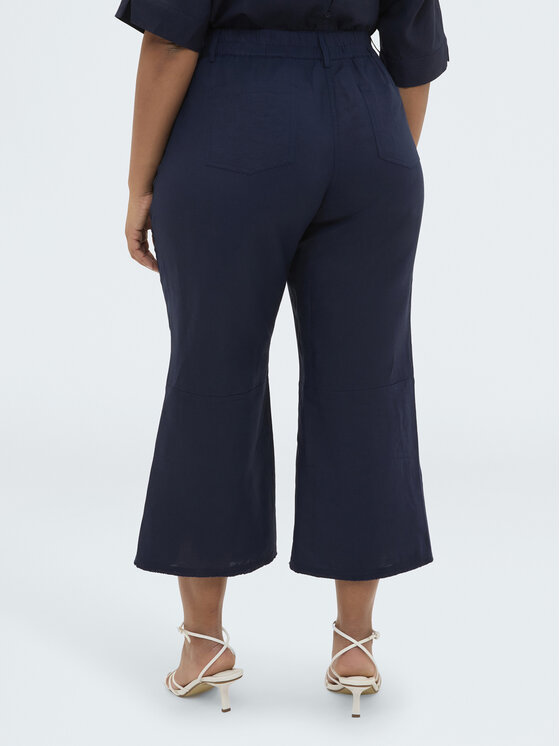 Fiorella Rubino Fiorella Rubino Spodnie materiałowe P034T005264N0Z4 Niebieski Over Fit