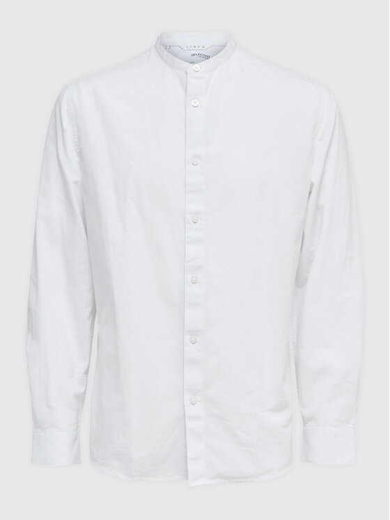 Selected Homme Selected Homme Košile New Linen 16079054 Bílá Regular Fit