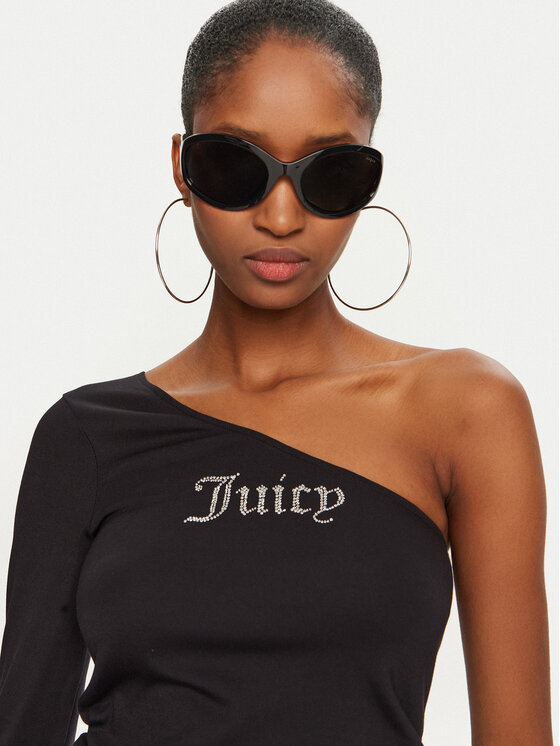 Juicy Couture Juicy Couture Блузка Nella JCWCT24310 Чорний Slim Fit