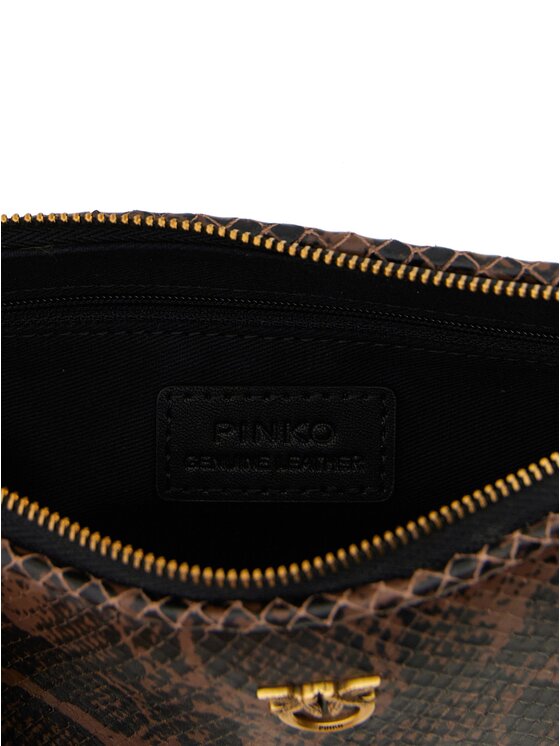 PINKO PINKO Torebka Brown Calfskin Crossbody Brązowy