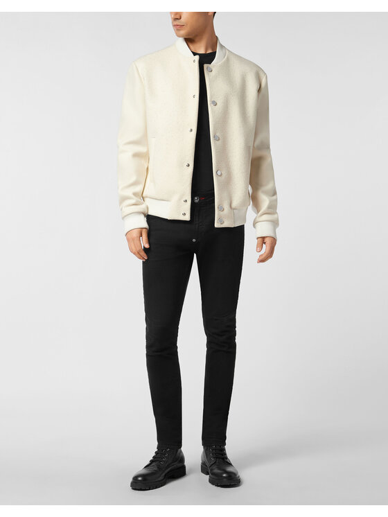 PHILIPP PLEIN PHILIPP PLEIN Bomber 24853 Bianco Regular Fit