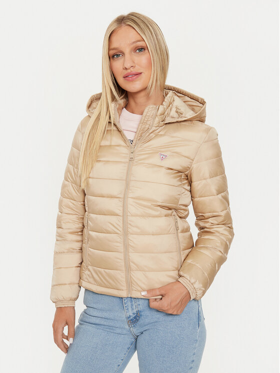 Guess Giubbotto piumino W4YL00 WG922 Beige Regular Fit, taglia : XS