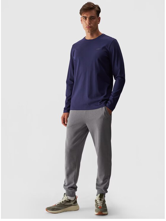 4F 4F Majica z dolgimi rokavi 4FWMM00TLONM375-31S Mornarsko modra Regular Fit