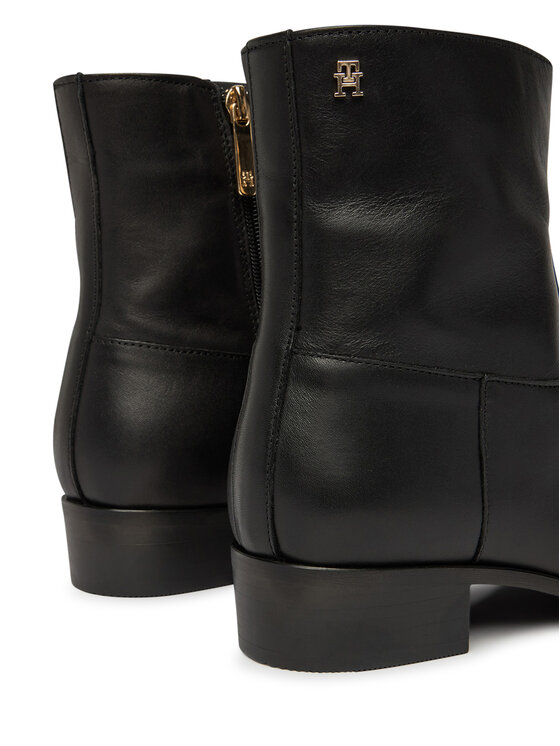 Tommy Hilfiger Tommy Hilfiger Bokacsizma Leather Ankle Boot W Zip FW0FW09921 Fekete