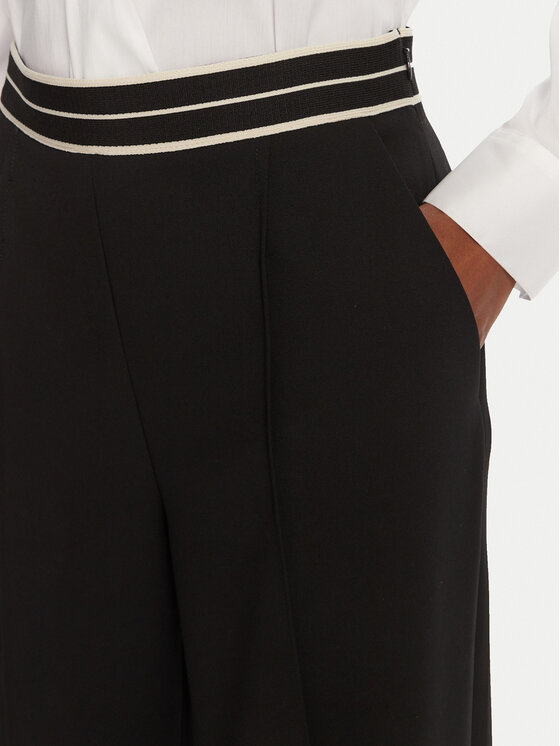 LOLA CASADEMUNT LOLA CASADEMUNT Spodnie materiałowe MF2514019 Czarny Straight Fit