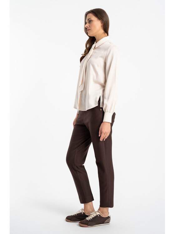 CLICK CLICK Košile 10-6990 Světle béžová Relaxed Fit