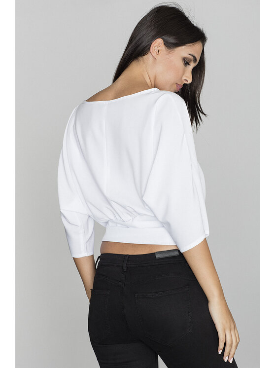 FIGL FIGL Blúzka M568 Biela Regular Fit