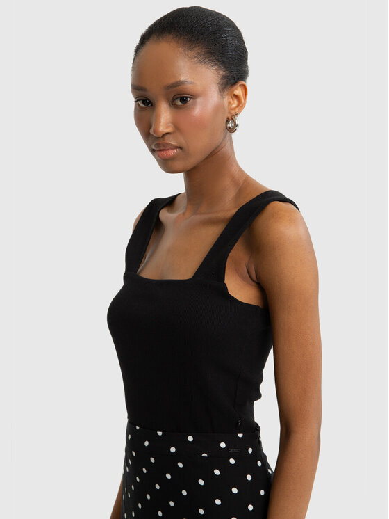 BIG STAR BIG STAR Top SERECONA_906_150 Czarny Basic Fit