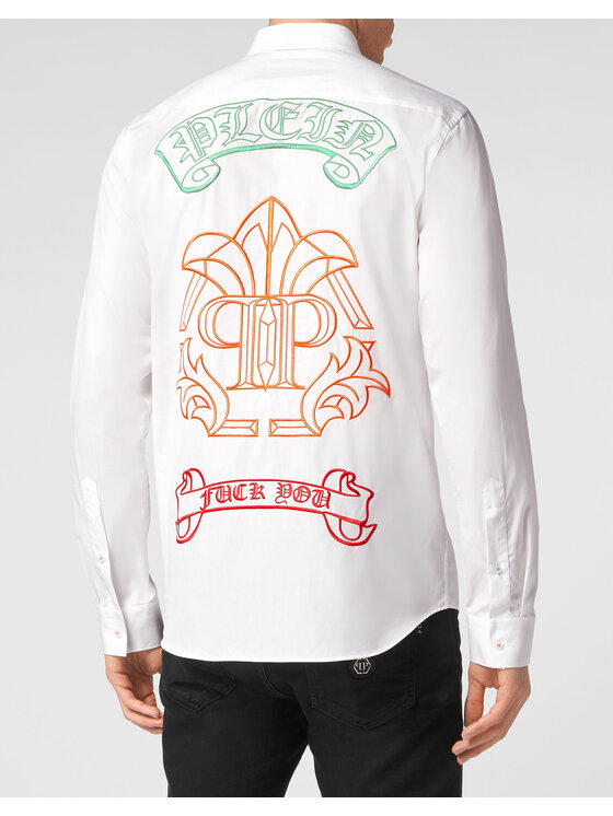 PHILIPP PLEIN PHILIPP PLEIN Camicia 1779 Bianco Fitted Fit
