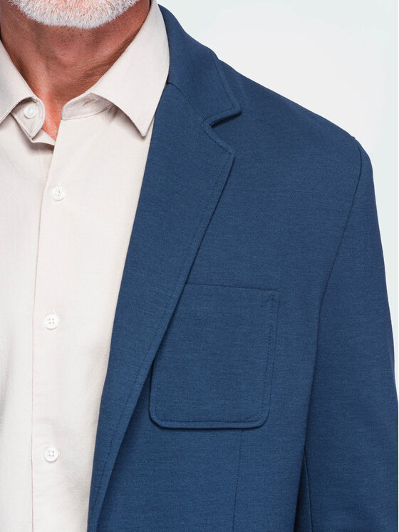 Ombre Ombre Marynarka M165 Niebieski Slim Fit