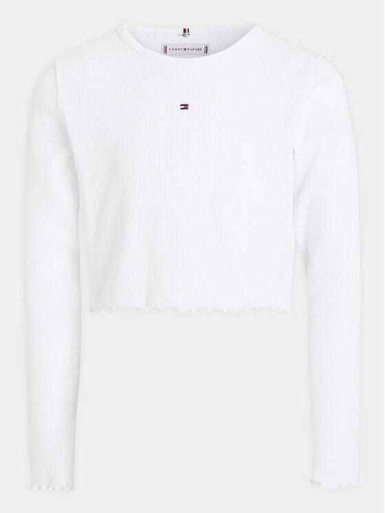 Tommy Hilfiger Tommy Hilfiger Bluzka Essential KG0KG07595 Biały Regular Fit