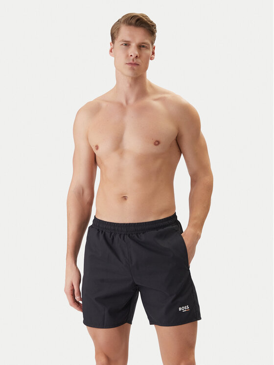 BOSS BOSS Pantaloni scurți pentru înot Swordfish 50554613 Negru Regular Fit