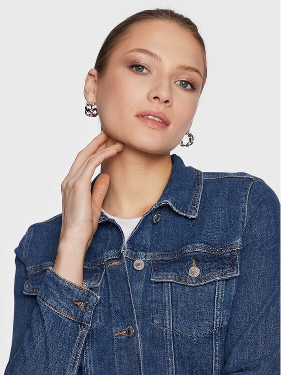 Giacca di jeans Delya W3RN01 D4WF1 Blu scuro